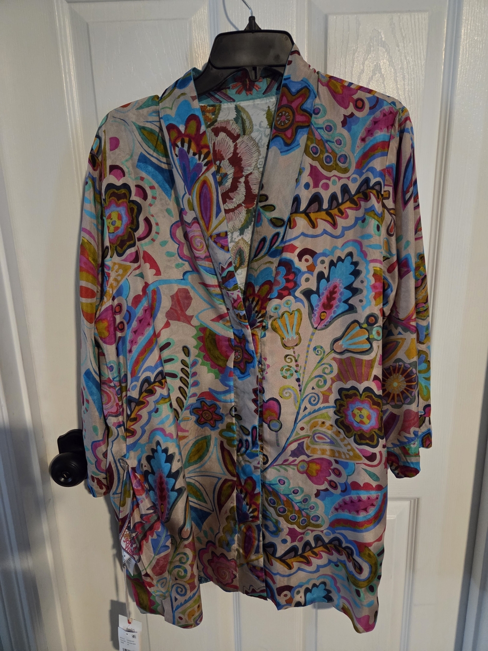 Johnny Was Silk Reversable Jacket $300.00